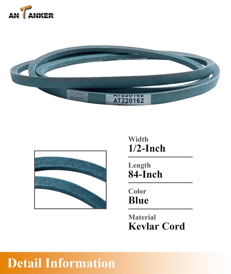 Antanker 140218 Drive Belt Replace for AYP/Hus qvarna/Crafts Man 140218 532140218, for Snapper 7035500 7035500YP, Fits Mover with 46" Decks, Compatible with AYP PB20H46LT/YT, Kevlar Cord, 1/2x84 Belt - Image 3